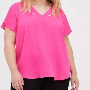 Torrid Georgette Cage Front Blouse size 00